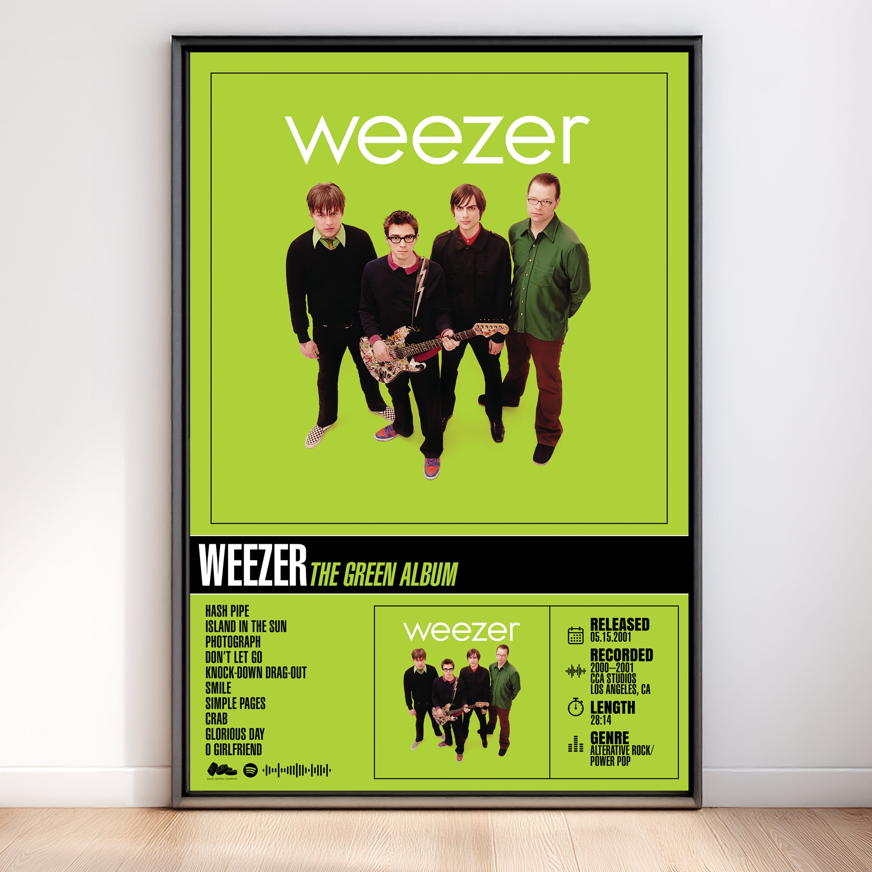 Weezer - (Green Album) | Tracklist Poster